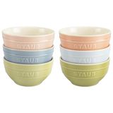 Staub Kase Seti Makaron Seramik | 12 Cm / 6-parça | Karışık Renkler