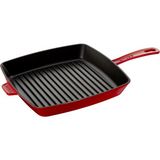 Staub Kırmızı 30x30 cm Döküm Izgara Tava