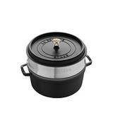 Staub La Cocotte Buharda Pişirme Aparatlı Döküm Tencere 26 Cm - Siyah