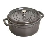 Staub La Cocotte Grafit Gri 24 cm 3,8 lt Yuvarlak Döküm Tencere
