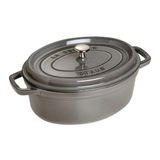 Staub La Cocotte Oval 3.2 lt Gri Döküm Tencere
