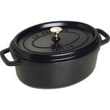 Staub La Cocotte Oval Döküm Tencere Siyah 29Cm