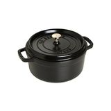 Staub La Cocotte Yuvarlak 24 cm Siyah Döküm Tencere