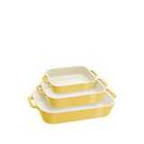 Staub Seramik 3'lü Fırın Kabı Seti - Sarı
