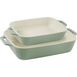 Staub Seramik Dikdörtgen Fırın Kabı Seti 2 Prç Okaliptüs - 405087290 - 27 cm - Yeşil