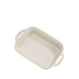 Staub Seramik Fildişi Dikdörtgen Fırın Kabı 27x20 Cm - Beyaz