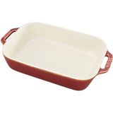 Staub Seramik Fırın Kabı 27x20 cm Antik Bakır Dikdörtgen Şekil ile Dayanıklı Malzeme
