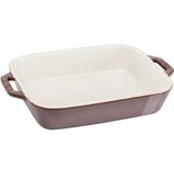 Staub Seramik Fırın Kabı Antik Gri 20 x 16 cm Dikdörtgen Şekil 1 lt Hacim Özellikli