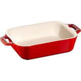 Staub Seramik Fırın Kabı Kırmızı 27x20 cm Dayanıklı Malzeme ile Şık Tasarım