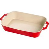 Staub Seramik Fırın Kabı Kırmızı 34*24Cm