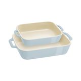 Staub Seramik Fırın Kabı Seti 2'li Açık Mavi