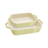 Staub Seramik Fırın Kabı Seti 2'li Açık Yeşil