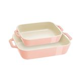 Staub Seramik Fırın Kabı Seti 2'li Pembe