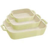 Staub Seramik Fırın Kabı Seti 3 Prç Limon Yeşili - 1025101 - 27 cm