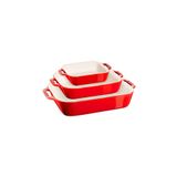 Staub Seramik Fırın Kabı Seti 3'lü Kiraz