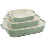 Staub Seramik Fırın Kabı Seti 3'lü Okaliptus - Yeşil - 34 cm