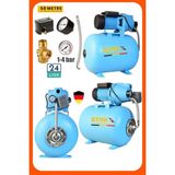 Staxx 1.5hp Jet Su Pompası Su Motoru 24LT Yatay Tanklı Otomatik Hidrofor Set Full Takım 4 Kat 4 Daire