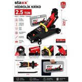 Staxx 2.5 Ton Hidrolik Kriko Arabalı Oto Servis Garaj Krikosu 8-31Cm Taşıma Çantalı Çelik Gövde