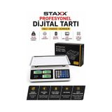 Staxx Dgt40l 40kg Dijital Terazi 2 Gr Hassas Ölçüm Şarjlı Elektronik Market Tartısı Lcd Ekran