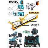 Staxx Fk120k Muhteşem Seramik Usta Seti – 120Mm Fayans Kesme + Tokmak Vantuz - 16 Hat Lazer Hizalama