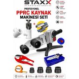 Staxx Power 1500W Pprc Plastik Boru Kaynak Makinesi Seti Çift Rezistans Isı Ayarlı Metal Çantalı 20-25-32-40 mm