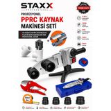 Staxx Power 1500W Pprc Plastik Boru Kaynak Makinesi Seti Çift Rezistans Isı Ayarlı Metal Çantalı 20-25-32-40 mm