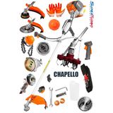 Staxx Power 20HPX Yan Tipi Benzinli Motorlu Ot Çalı Tırpanı Çim Biçme Makinesi Tırpan + Chapello Aparatı