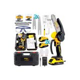 Staxx Power 21V 3Ah Kömürsüz Motor Çift Akülü 12-15 Cm Çift Pala Dal Budama Bıçkı Makinası Seri Kullanım