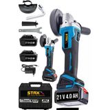 Staxx Power 21V 4 Ah Brushless Motor Turbo Şarjlı Metal Başlık Çift Akülü Spiral Taşlama Metal Kesme 125MM