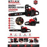 Staxx Power 2500W Benzinli Motorlu Testere 50CM 38 Diş Zincir Ağaç Odun Dal Kesme Makinesi + Balta Hediyeli