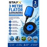 Staxx Power 3 Metre Flatör Şamandıra Su Seviye Kontrol Flatörü Dalgıç Pompa ve Hidrofor Uyumlu Otomatik Şalter