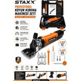Staxx Power 3000W Profesyonel Koyun Kırkma Makinesi 4200 Rpm Elektrikli Kırpma Makinesi Yedek Bıçaklı Çantalı