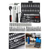 Staxx Power 46 Parça Mini Lokma Takımı Otomatik Cırcırlı 1/4" Wrench Set Yüksek Kalite Cr-V Kombinasyon Alet Set
