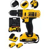 Staxx Power 58V 8Ah Şarjlı Matkap Vidalama Metal Dişli Çift Şanzımanlı Çift Akülü Şarjlı Matkap + 24 Parça Set