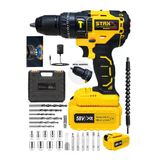 Staxx Power Alman 5800Vl 10 Ah 13 mm Çelik Mandren 25+3 Darbeli Çift Akülü Vidalama Çelik Şanzuman Şarjlı Matkap