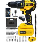 Staxx Power Alman 5800VL 10 Ah 13 mm Çelik Mandren Darbeli Çift Akülü Vidalama Çelik Şanzuman Şarjlı Matkap