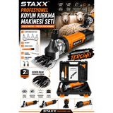 Staxx Power Büyükbaş Küçükbaş Hayvan Kırkma Makinesi 3000W Elektrikli Koyun Keçi Kırpma Seti + 2 Bıçak Seti