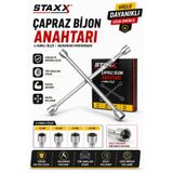 STAXX POWER Çapraz Bijon Anahtarı 17-19-21-23 mm – Ağır Hizmet Tipi Lastik Sökme Takma Anahtarı