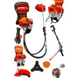 Staxx Power Çelik Krank 3hp 52CC Benzinli Sırt Tipi Tırpan Çayır Ot Biçme Makinesi + Zeytin Silkeleme Makinesi