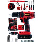 Staxx Power Darbeli Bakır Motor Profesyonel Turbo Şarj Entegreli Çift Akülü Şarjlı Vidalama Matkap + Full Set