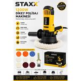 Staxx Power Devir Ayarlı Araç Koltuk Yıkama Zımpara Parlatma Pasta Cila Polisaj Makinası Full Set Takım