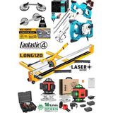 Staxx Power Fantastic 4'lü Set 120CM Seramik Fayans Kesme Mak + 2'li Vantuz + Boya Karıştırıcı + 16 Satır Lazer - Altın