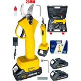 Staxx Power Germany 2100WH 10 Ah Çift Akülü Bağ Makası Dal Budama Kesme Makası Makinesi Çantalı Set 25 mm Çap