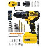 Staxx Power Güçlü Xl5800 10 Ah 13 mm Çelik Mandren Darbeli Çift Akülü Vidalama Çelik Şanzuman Şarjlı Matkap