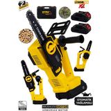 Staxx Power Kömürsüz Motor STK4021 Çelik Şanzıman 40VF Otomatik Yağlamalı X2 Çift Akü Dal Budama Testeresi