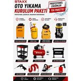 Staxx Power Oto Yıkama Kurulum Paketi 200 Bar Soğuk Yıkama Makinesi 50LT Kompresör Islak Kuru Süpürge Full