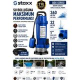 Staxx Power Qdx Serisi 1 Hp Bakır Sargılı Şamandıralı Temiz Su Dalgıç Pompa 36 Metre Basma 10 Metre Kablolu