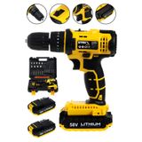 STAXX POWER Samsung Çift Batarya Metal Dişli Darbeli Şarjlı Matkap Vidalama Set 58 V 8 Ah 24 Parça Usta Seti