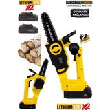 Staxx Power STK4022 40VF Kömürsüz Motorlu Çelik Şanzımanlı X2 Akülü Otomatik Yağlamalı Dal Budama Testeresi - sarı