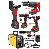STAXX POWER Süper Seri 5’li Takım: 200A Kaynak Makinesi + 3 Akülü Matkap + Taşlama Somun Sıkma Kırıcı Delici Set